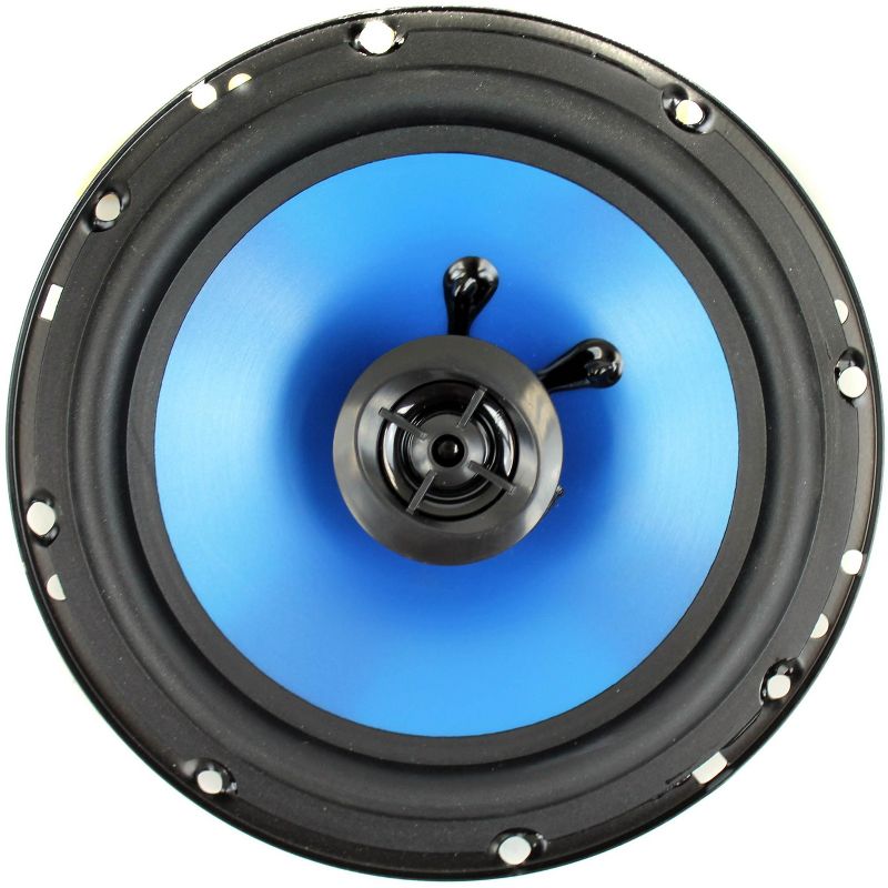 QPower 6.5" 300W 2-Way Blue Car Audio Stereo Coaxial Speaker Set, 4pk | QP650