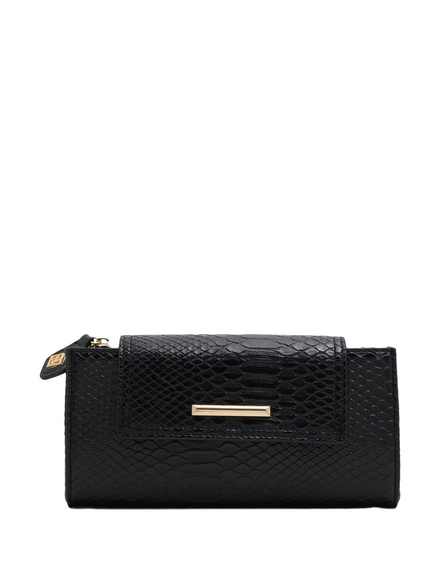 Call It Spring Black Textured Wallet For Women