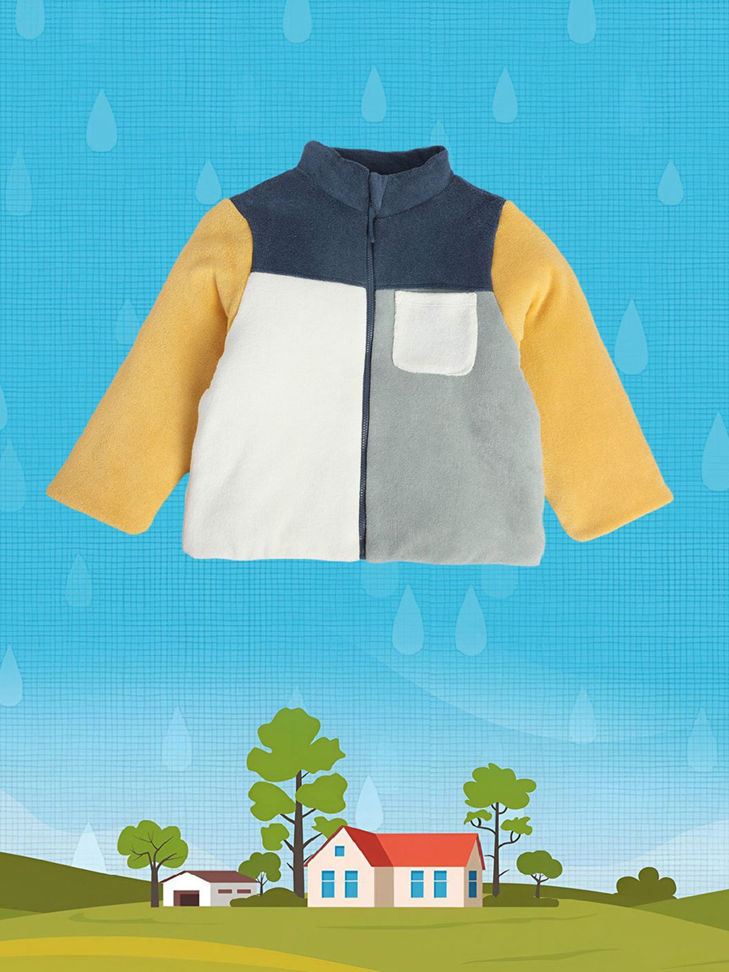 MINIKLUB Kids Multicolor Color Block Full Sleeves Jacket