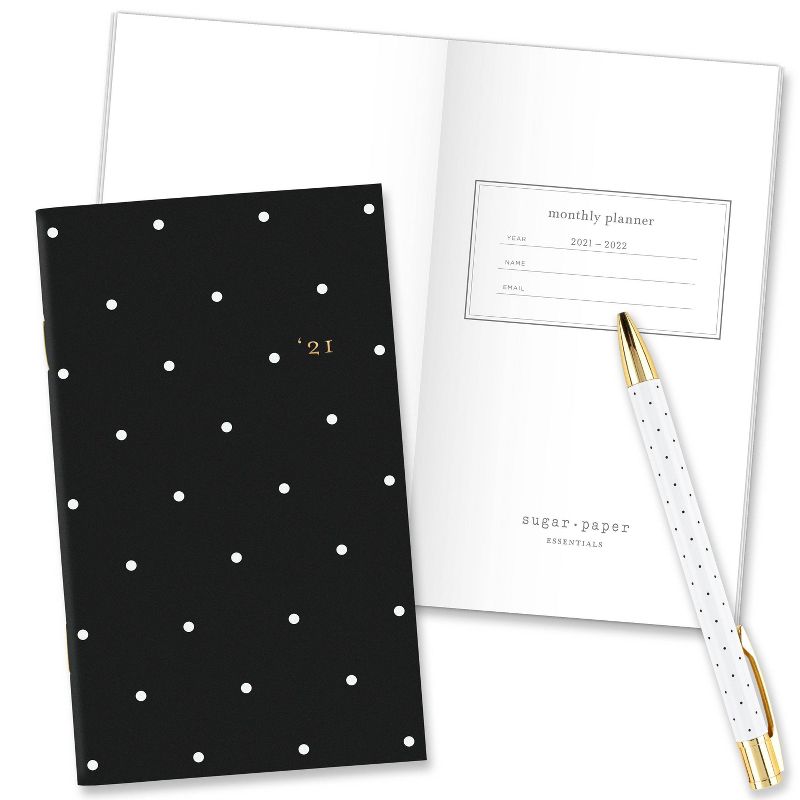 2021 Planner 3.625" x 6.25" Packet Stitched Black Dot - Sugar Paper™