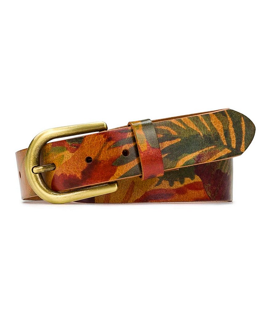 Patricia Nash 1.25#double; Vietri Wildflower Printed Leather Jean Belt