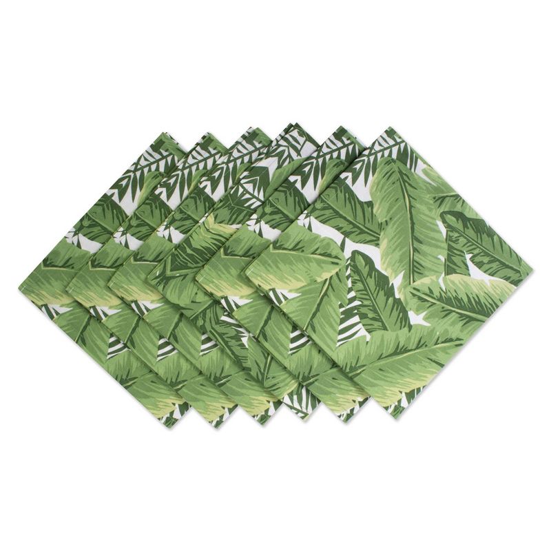 6pk Cotton Banana Leaf Napkins - Design Imports