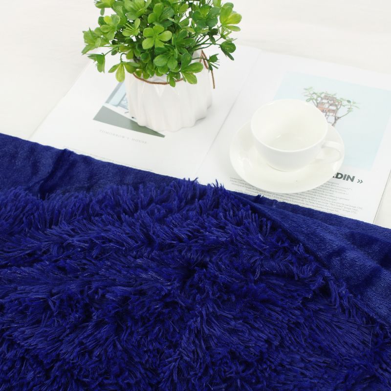 1 Pc Twin Polyester Flannel Fleece Bed Blankets Pink  - PiccoCasa