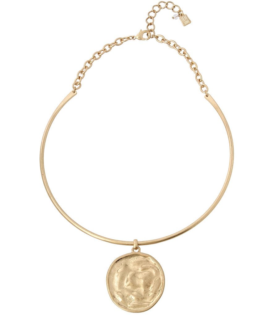 Robert Lee Morris Soho Coin Pendant Collar Necklace