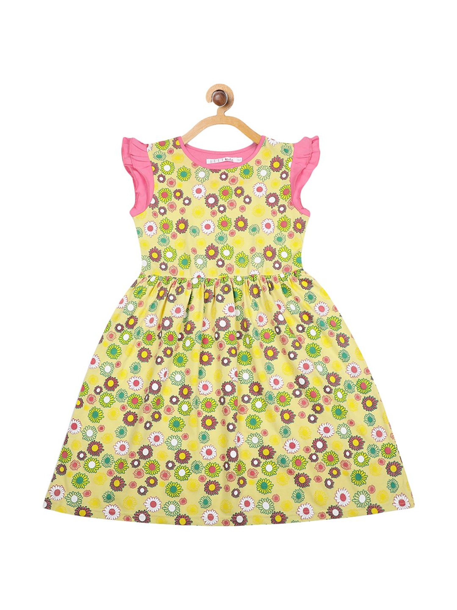 Elle Kids Multicolor Cotton Printed Dress