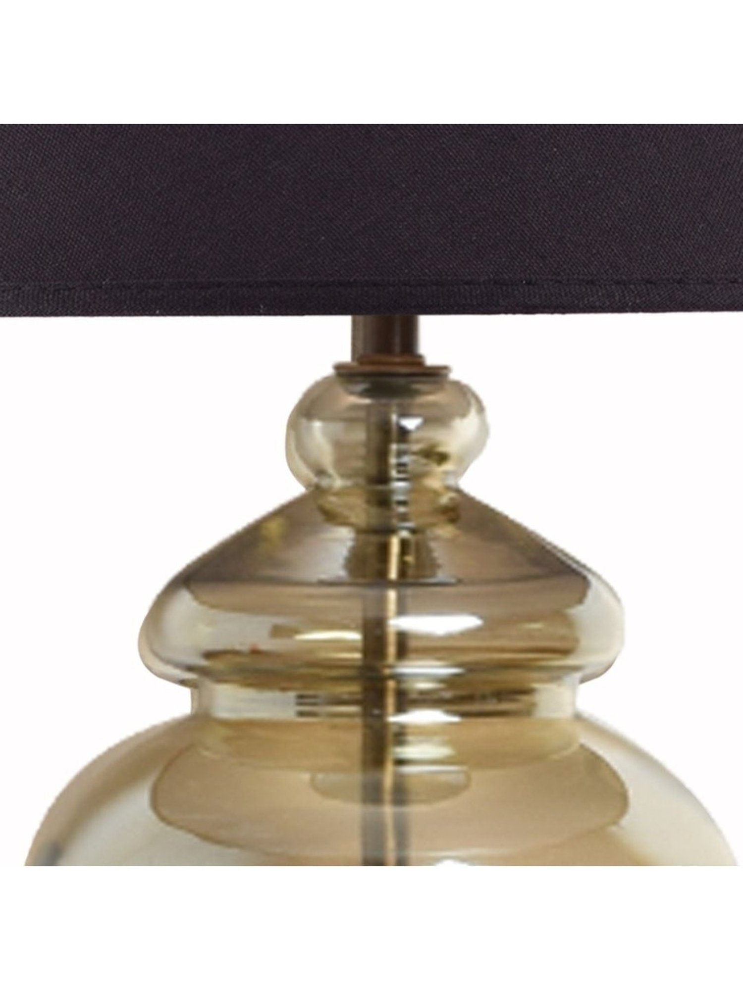 Kapoor Lamp Shades Champagne & Black Glass Syracuse Cotton Shade Table Lamp