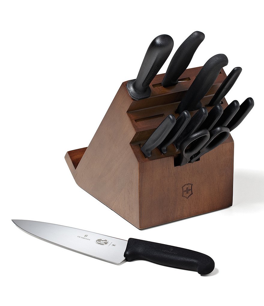 Victorinox Swiss Army 13-Piece Fibrox Pro Swivel Cutlery Block Set