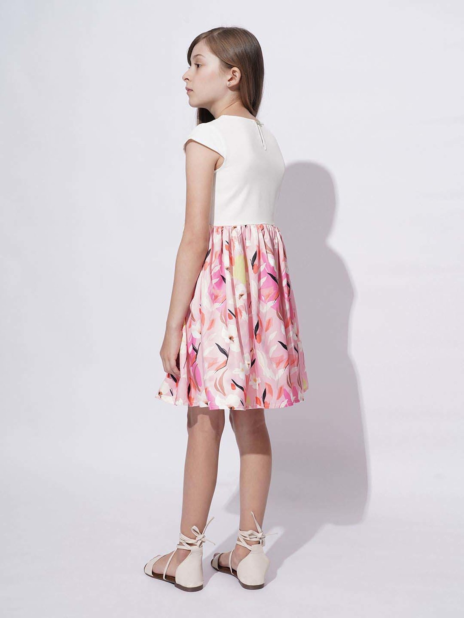 Vero Moda Girls White Floral Dress