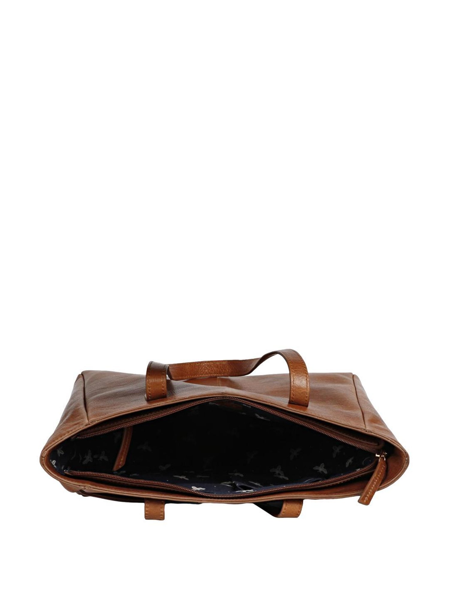 Favore Brown Solid Medium Tote Handbag