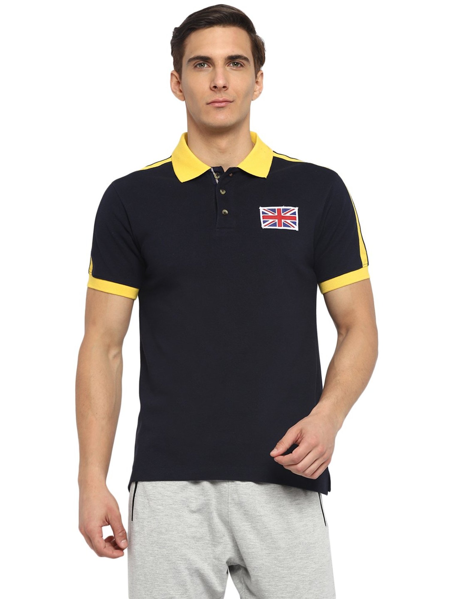 OFF LIMITS Navy Cotton Polo T-Shirt