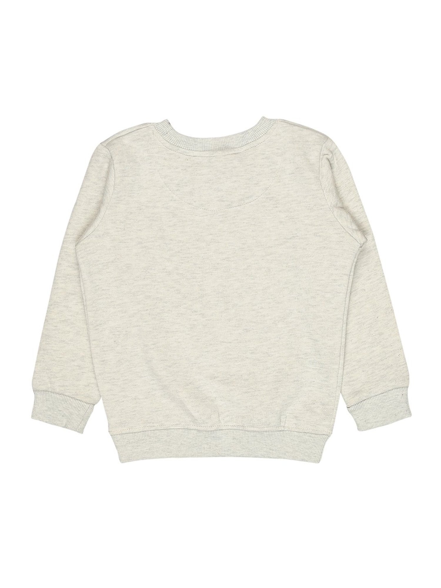 Bodycare Kids Grey Melange Printed Full Sleeves Sweatshirt