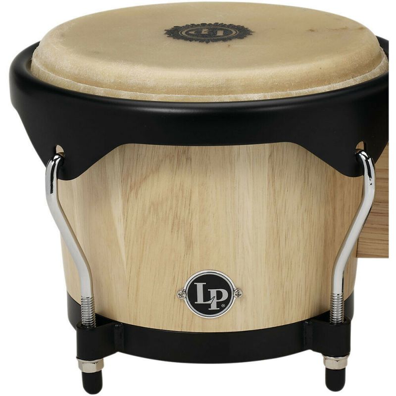 LP Latin Percussion LP601NY-AW City Series Wood Bongos, Siam Oak, Natural