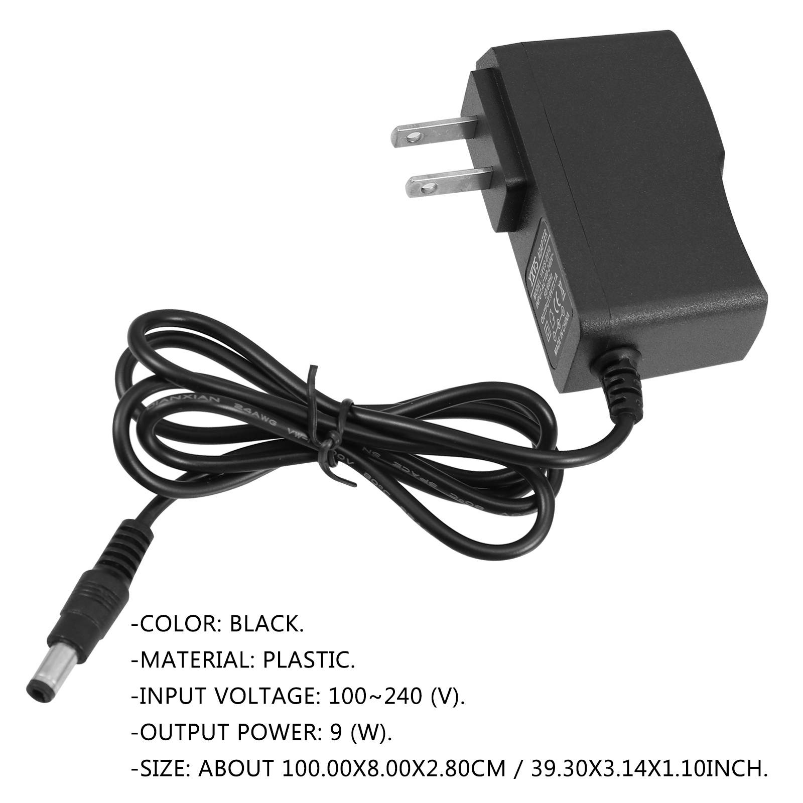 1 Pc Guitar Charger Compatible for Boss/Digitech/Behringer (Black, US Plug)