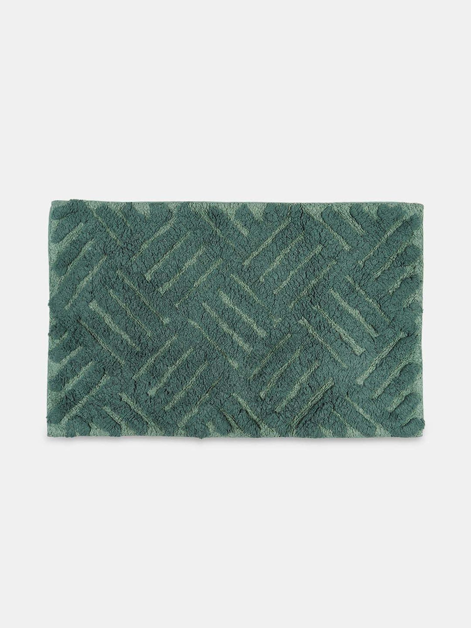 Living Scapes by Pantaloons Forest Green Tufted Bath Mat