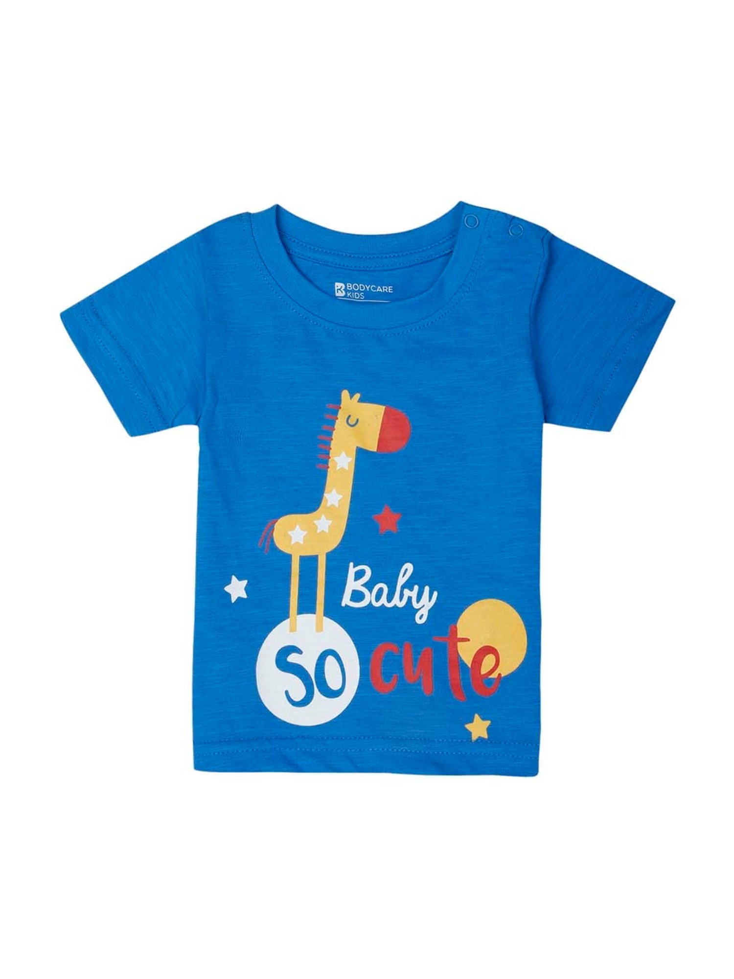 Bodycare Kids Red & Blue Cotton Printed T-Shirt (Pack of 3)
