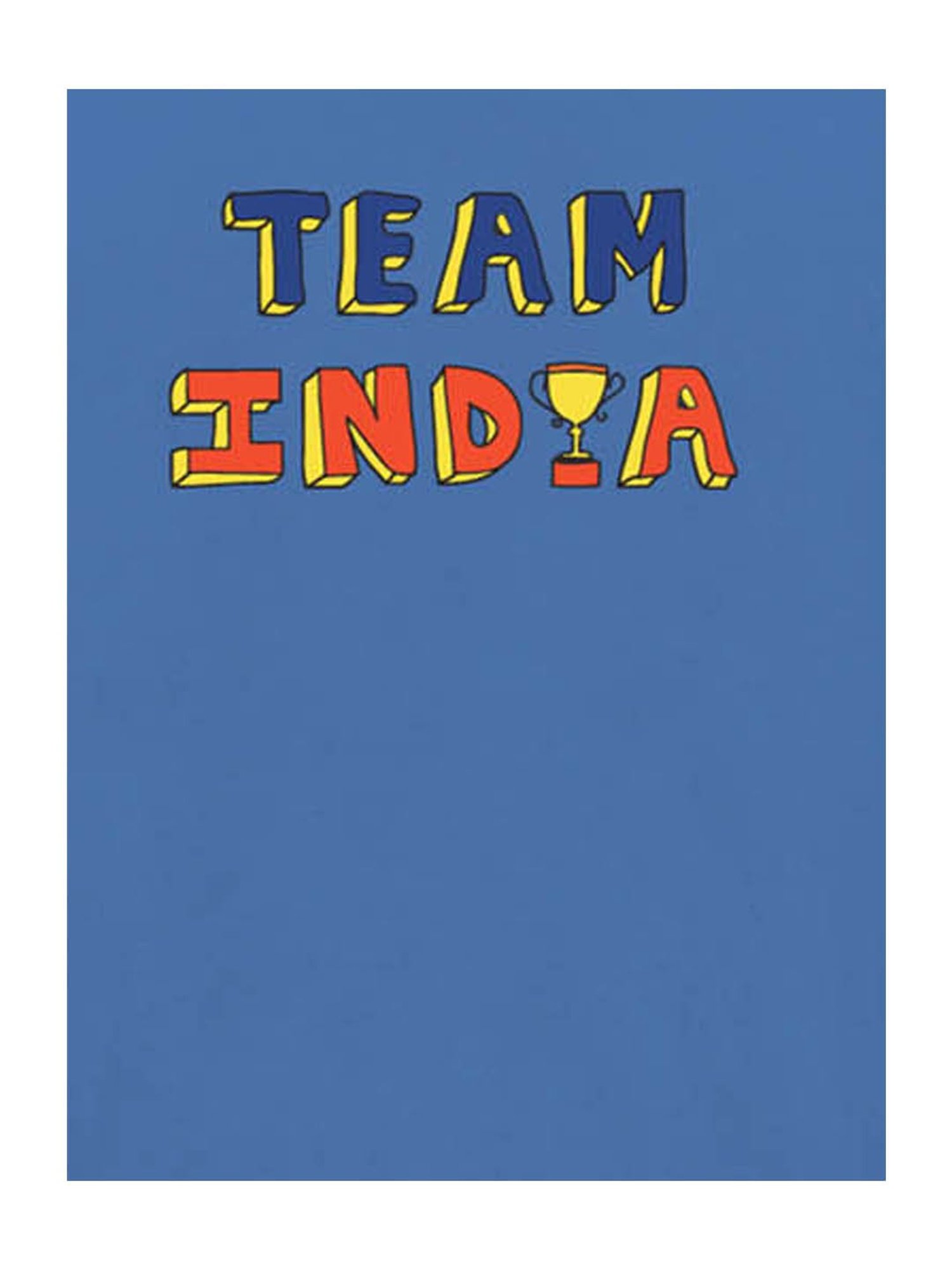 Zeezeezoo Boys Blue Team India Printed T-shirt