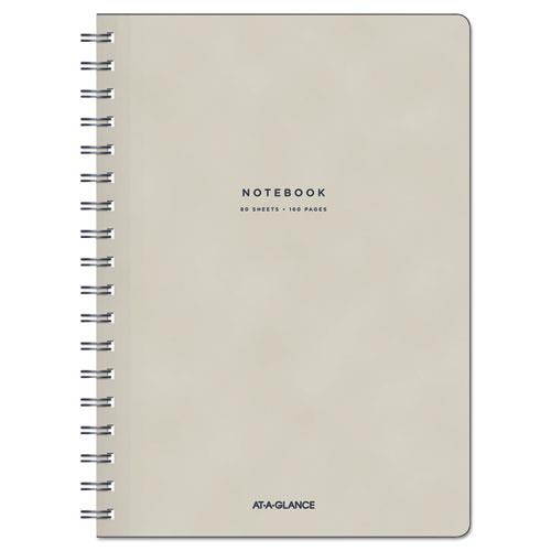 At-A-Glance Signature Collection Medium Meeting Book - 80 Sheets - Twin Wirebound - Ruled - 7 7/8" x 9 5/8" - 1Each  MEA
