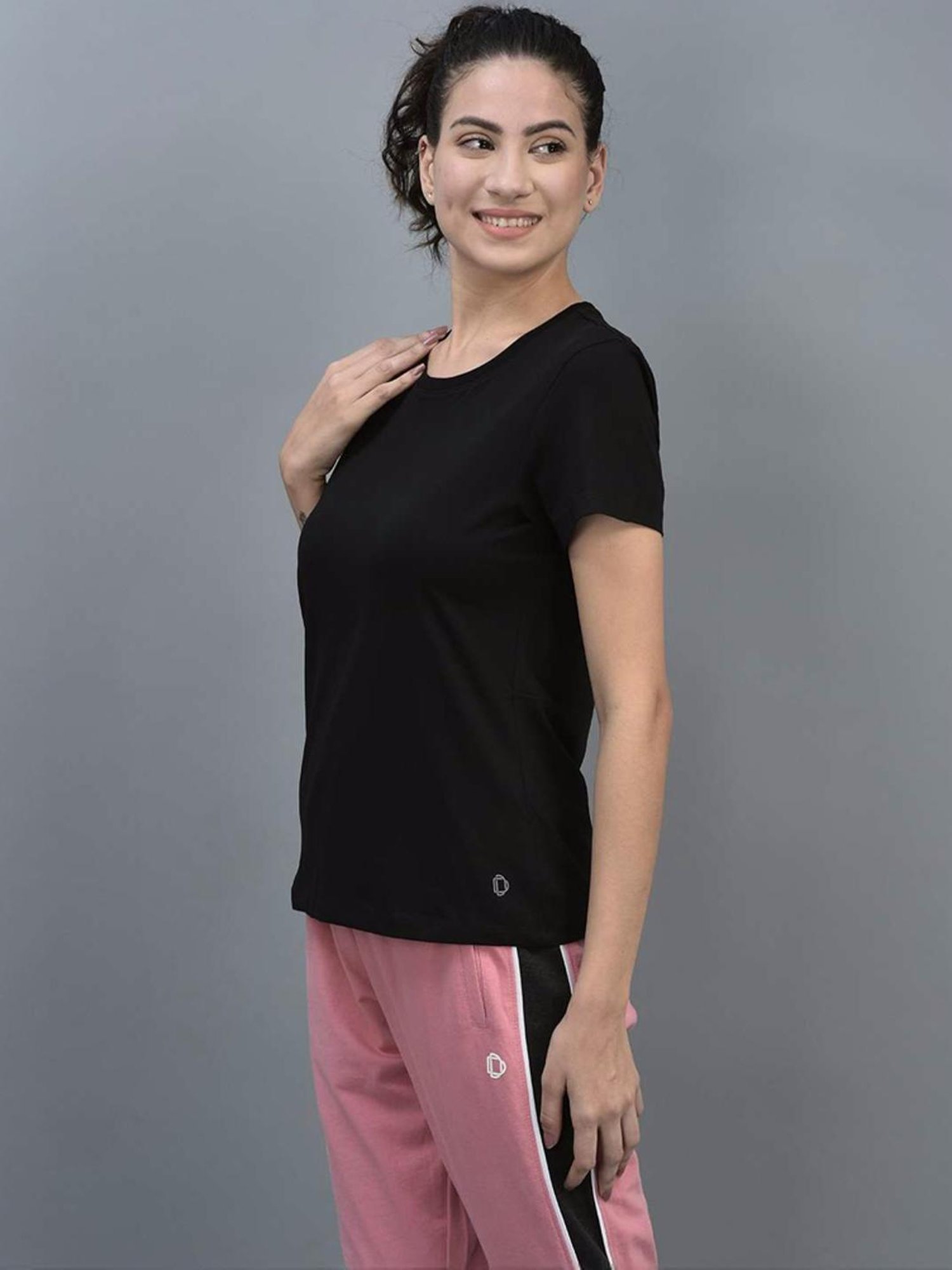 Dollar Black Cotton Sports T-Shirt