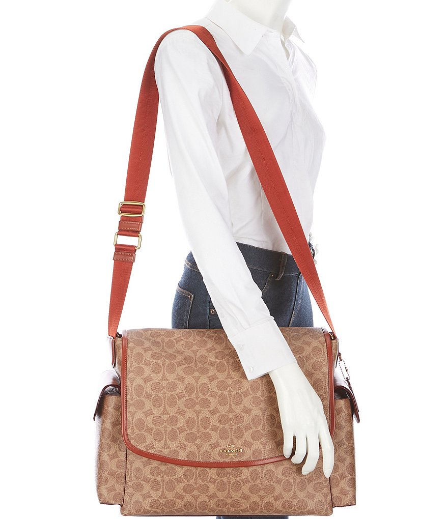 COACH Signature Coated Canvas Baby Messenger Bag
