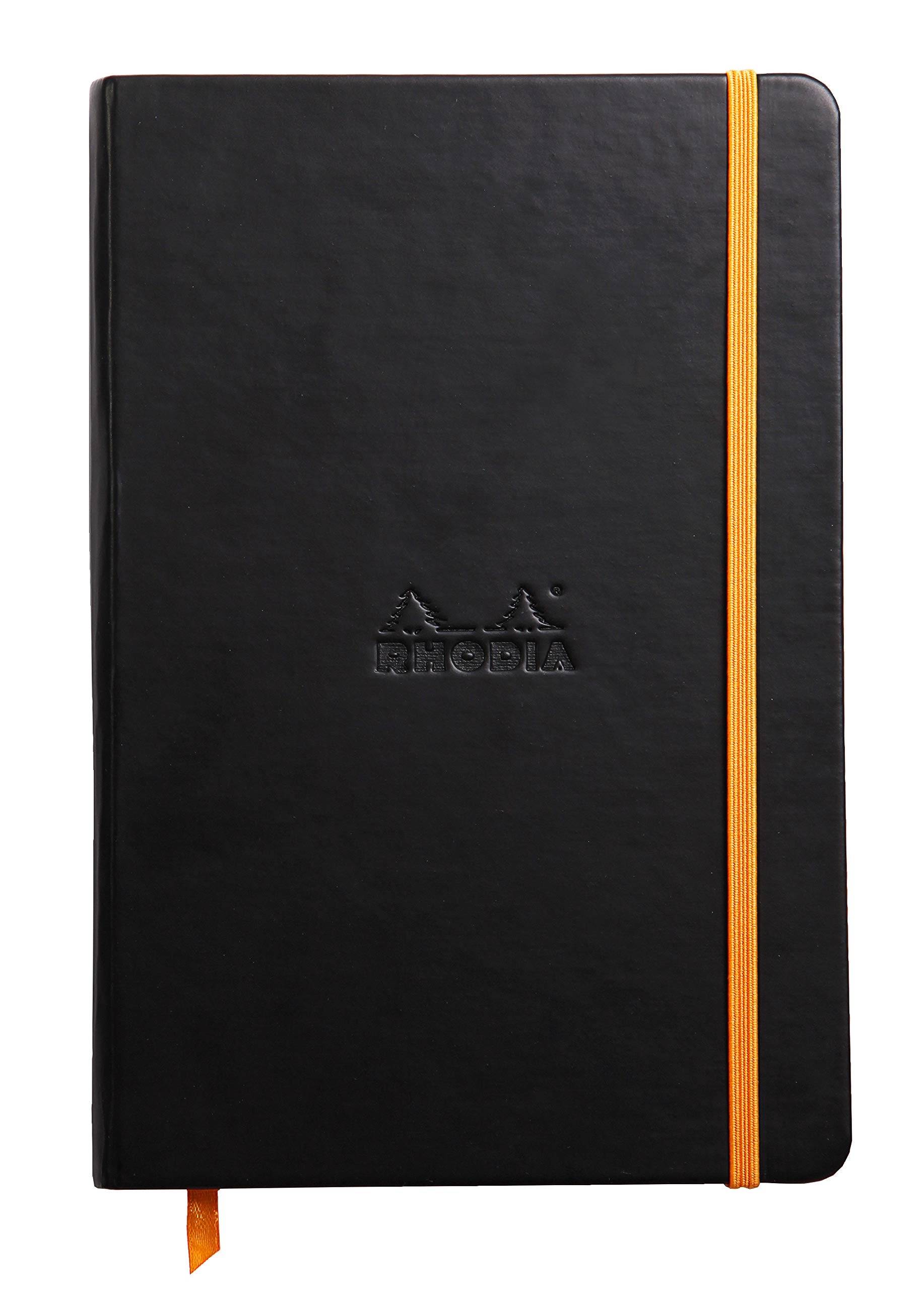Rhodia Rhodiarama A5 Webnotebook, 5.5 in x 8.25, Lined - Black (118742)