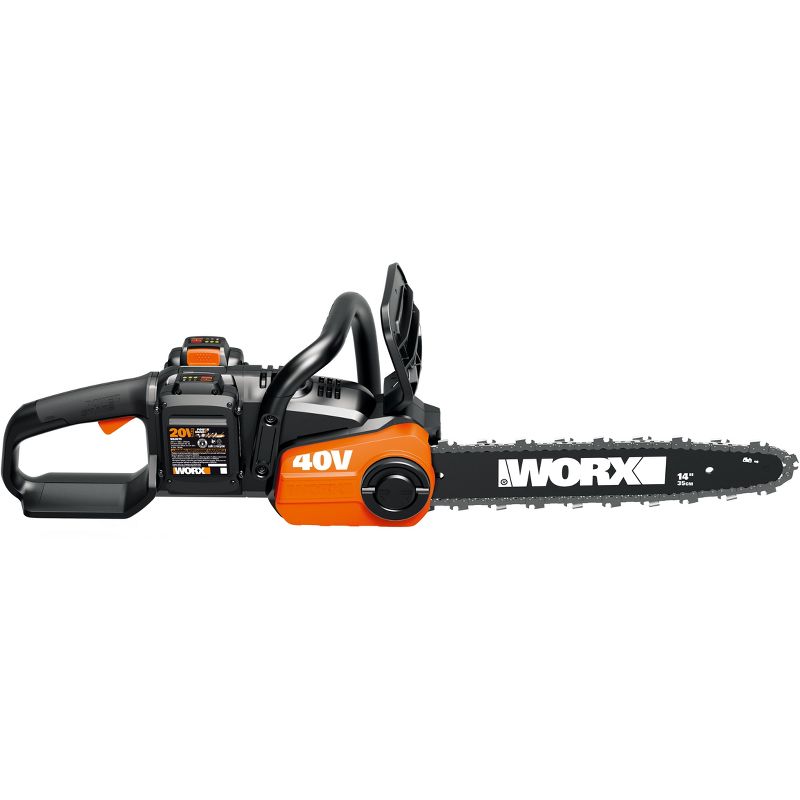Worx WG322.9 10" Cordless Chain Saw, 20V Li-Ion, Auto-Tension, Auto-Oiling (Tool Only)
