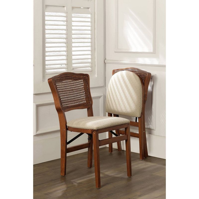 Set of 2 Stakmore French Cane Folding Chair - Cherry