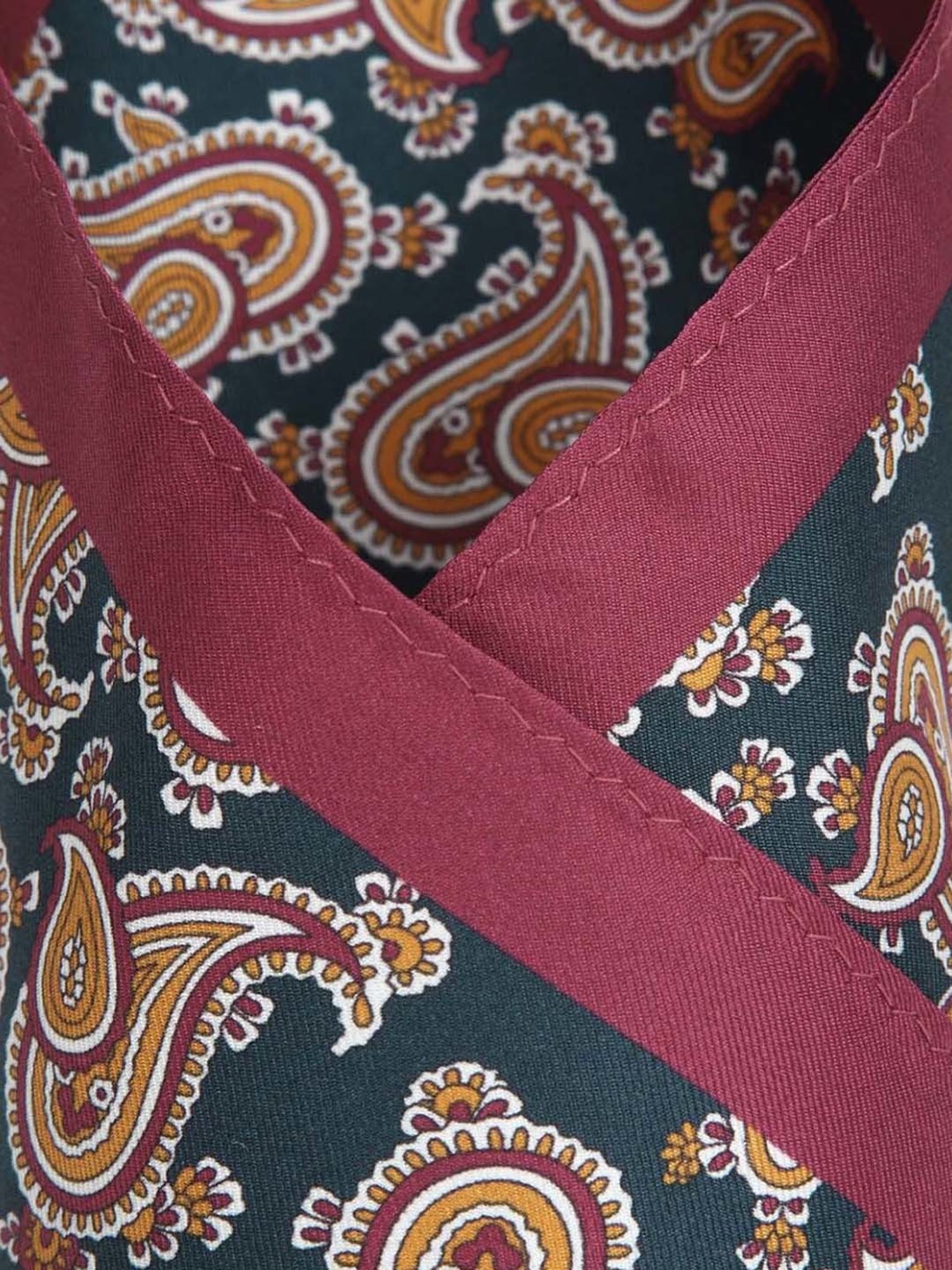 Van Heusen Green & Yellow Printed Pocket Square