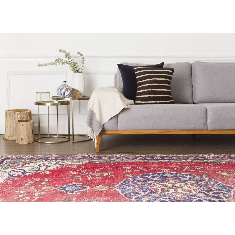 6'5"x9'4" Vintage One-of-a-Kind Birgit Rug Red - Revival Rugs