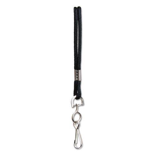 Baumgartens Standard Lanyard With Hook 36" L Nylon Black 68909