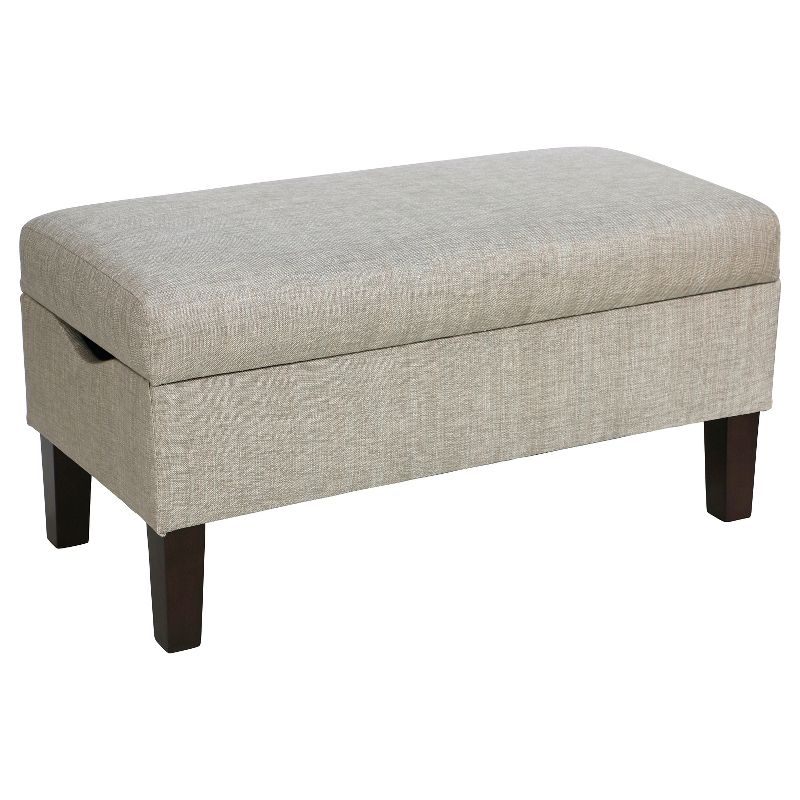 Skyline Bedroom Metallic Upholstered Storage Bench - Skyline Furniture