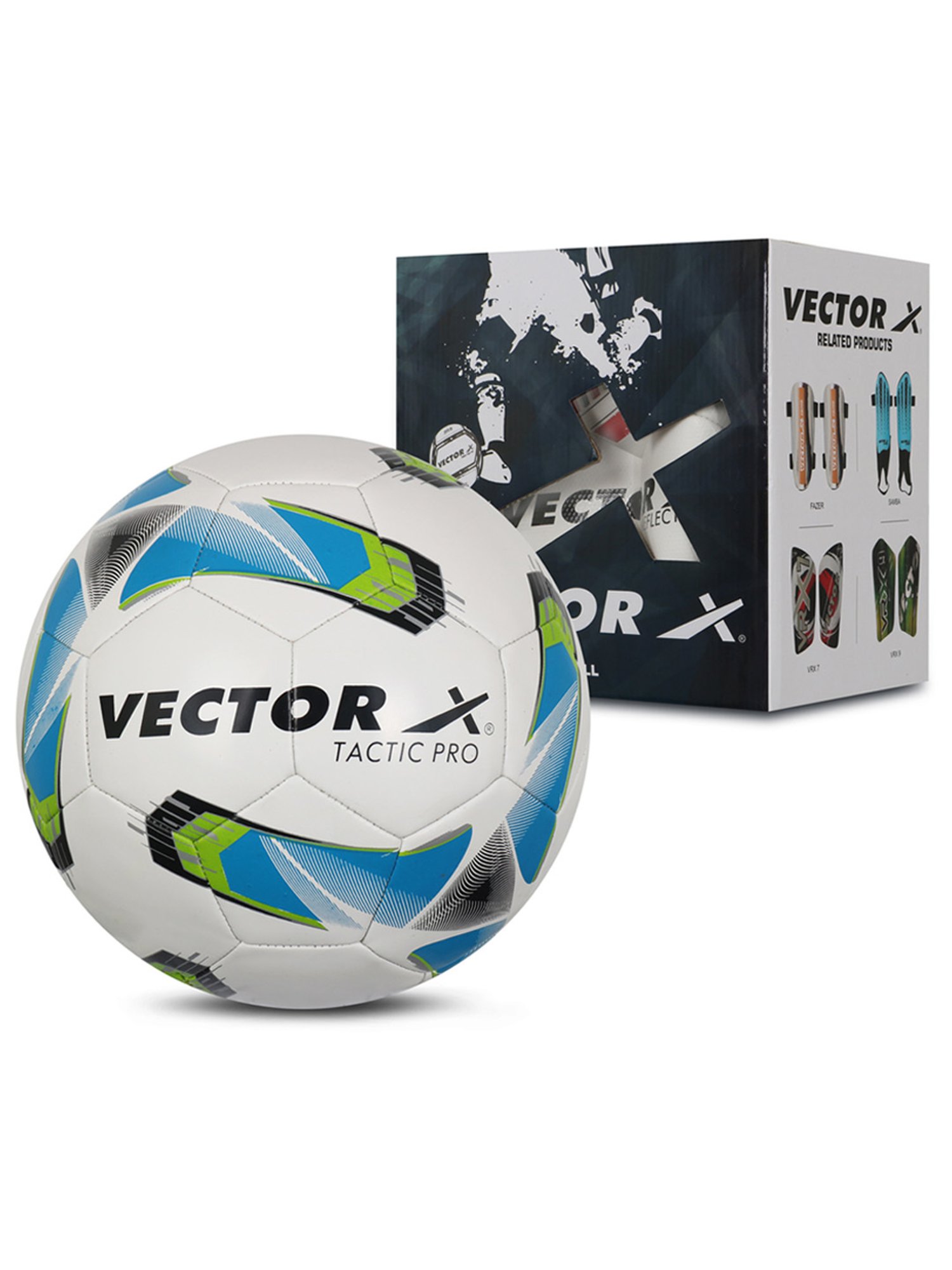 Vector X Tactic Pro Polyester Winding Football for Hard Ground (White) Size - 5