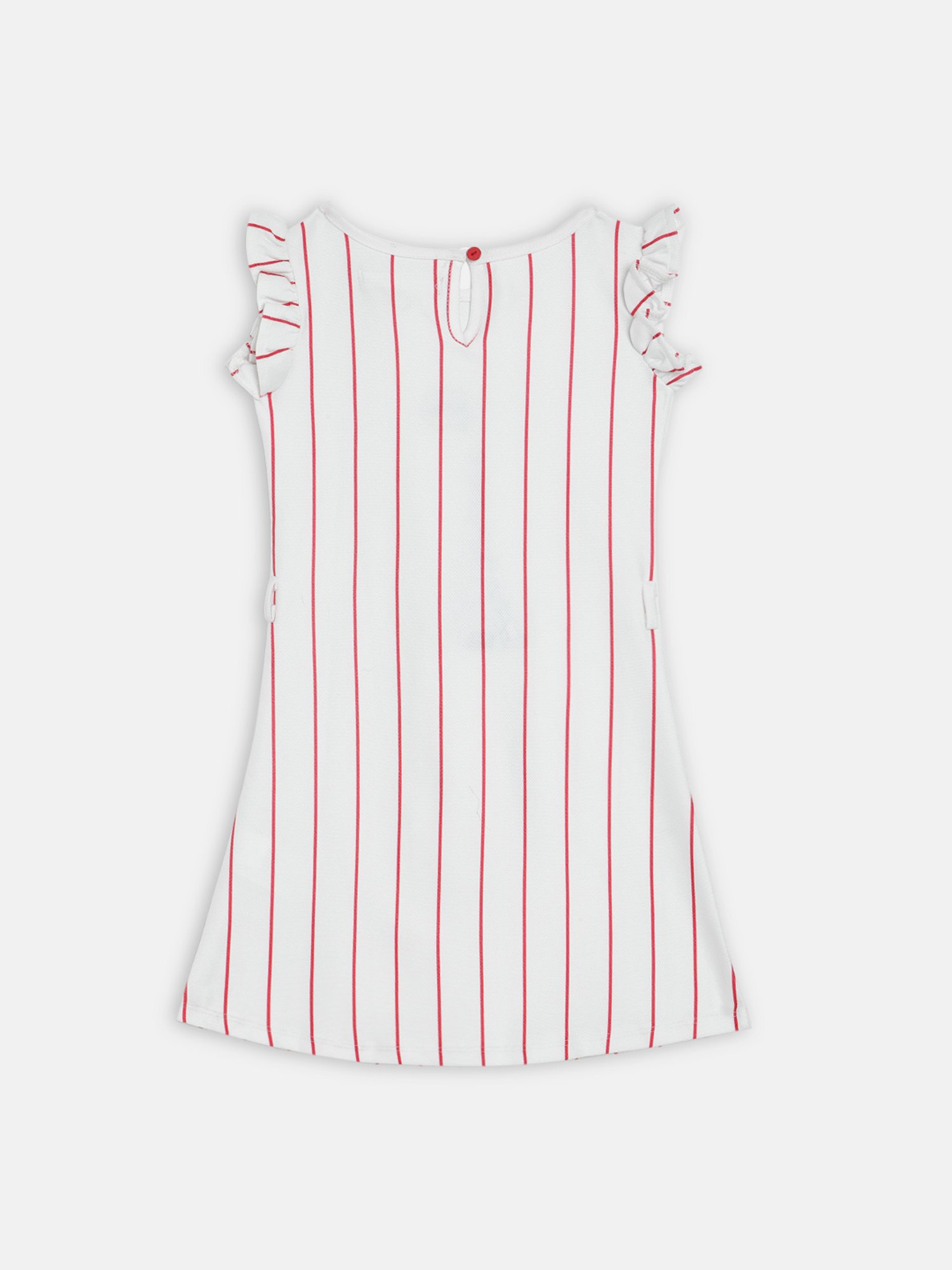 Elle Kids Off White Striped Dress