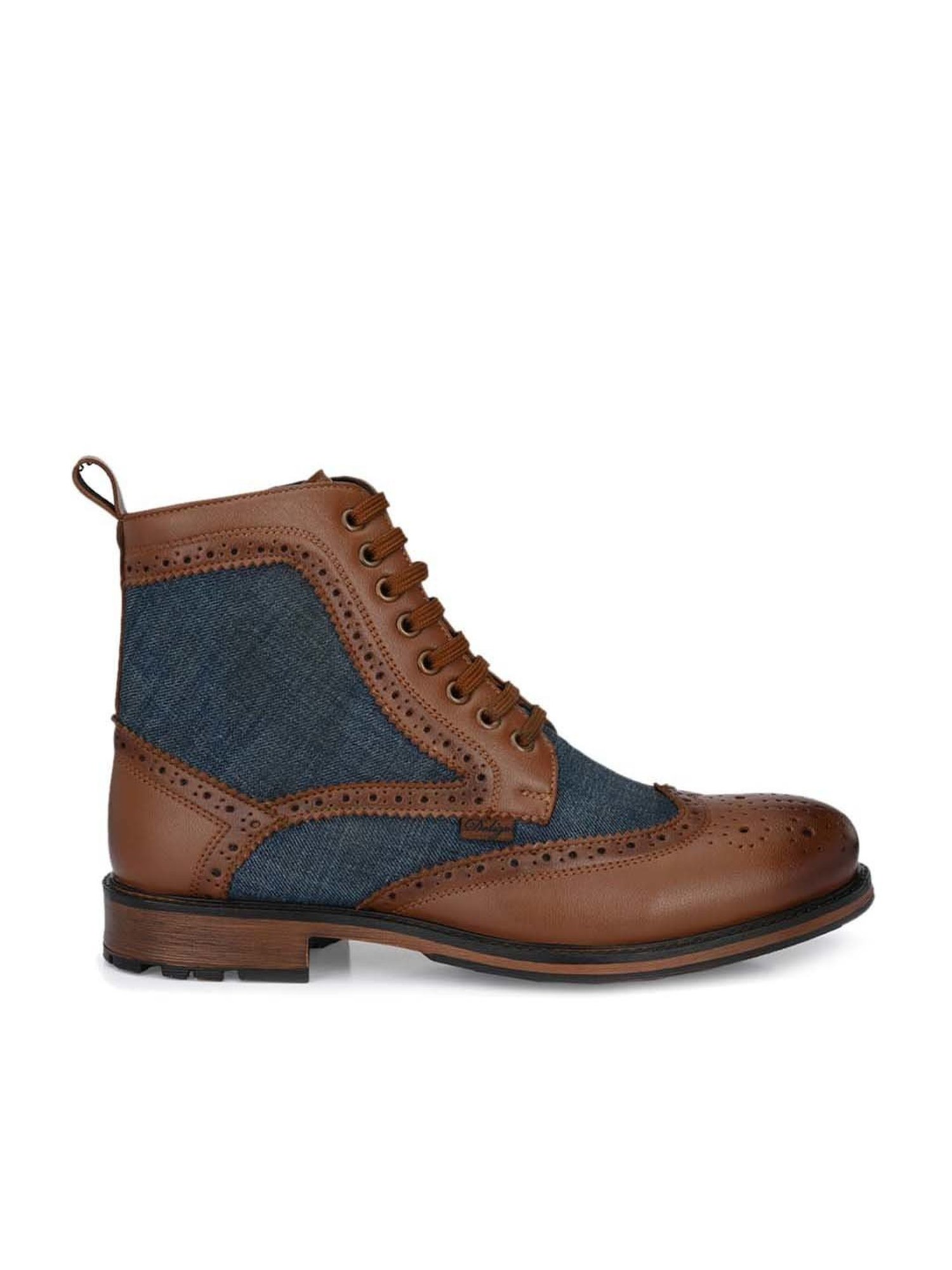 Delize Men's Tan Brogue Boots