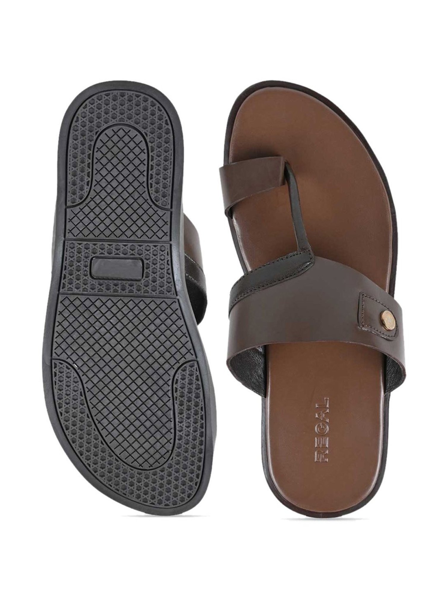 Regal Men's Brown Toe Ring Sandals