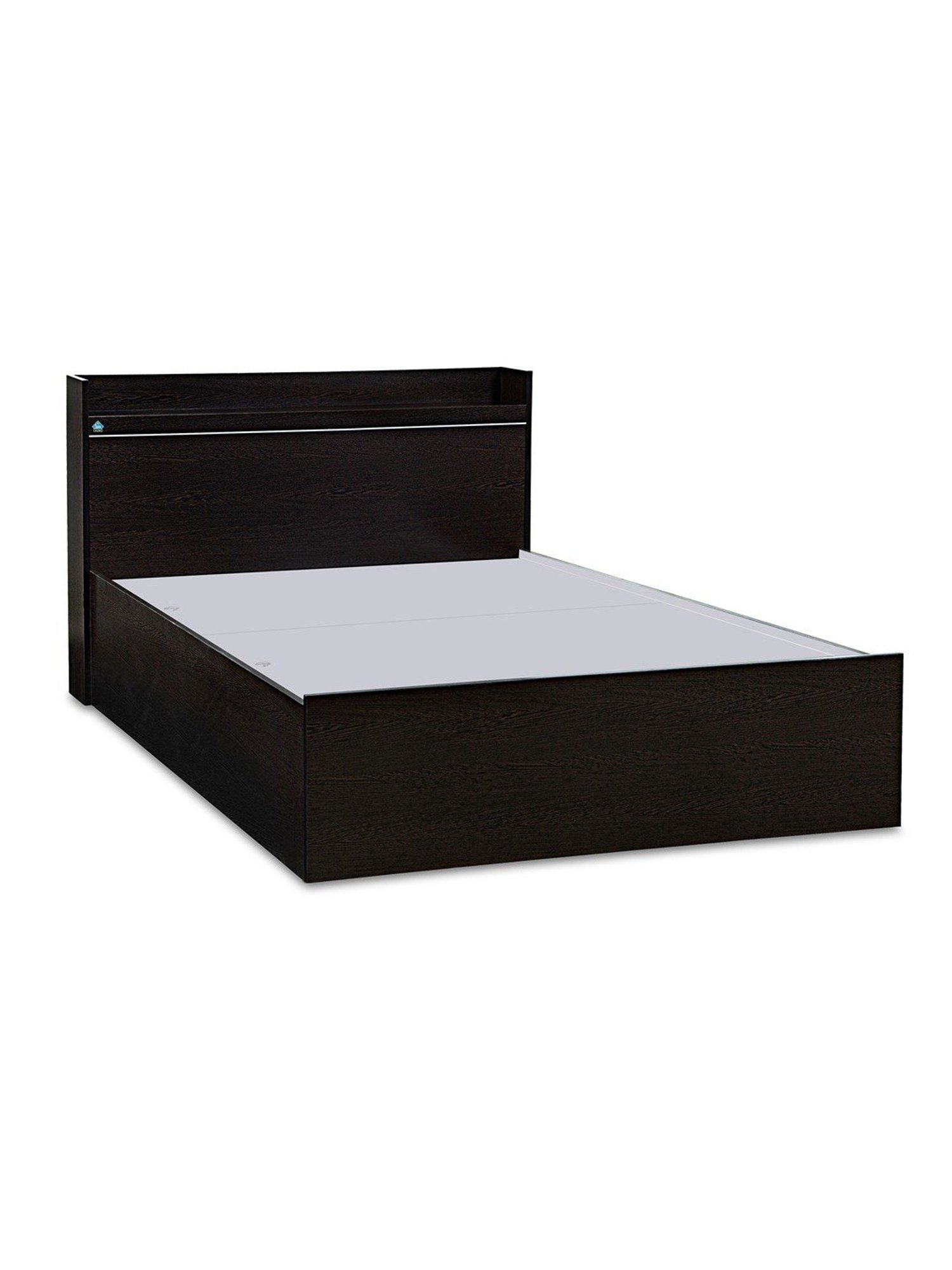 Delite Kom Plum Flowery Wenge Engineered Wood Single Box Bed