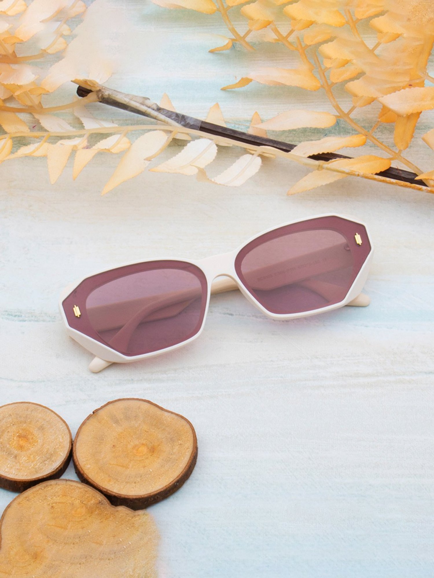 Ted Smith Pink Cat Eye Polarized Unisex Sunglasses