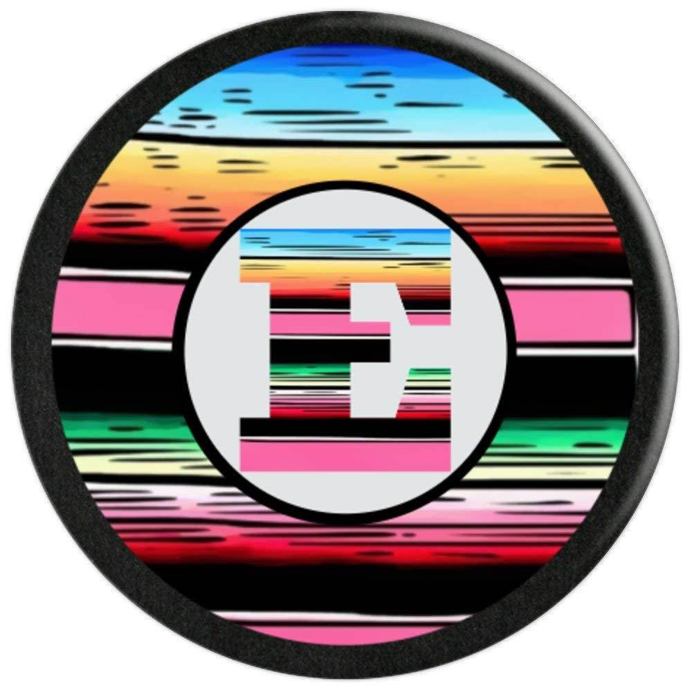 Monogram Initial E Striped Pattern Cute Gift PopSockets Grip and Stand for Phones and Tablets
