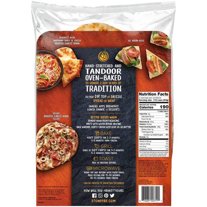 StonefireRoasted Garlic Naan Bread - 8.8oz/2ct