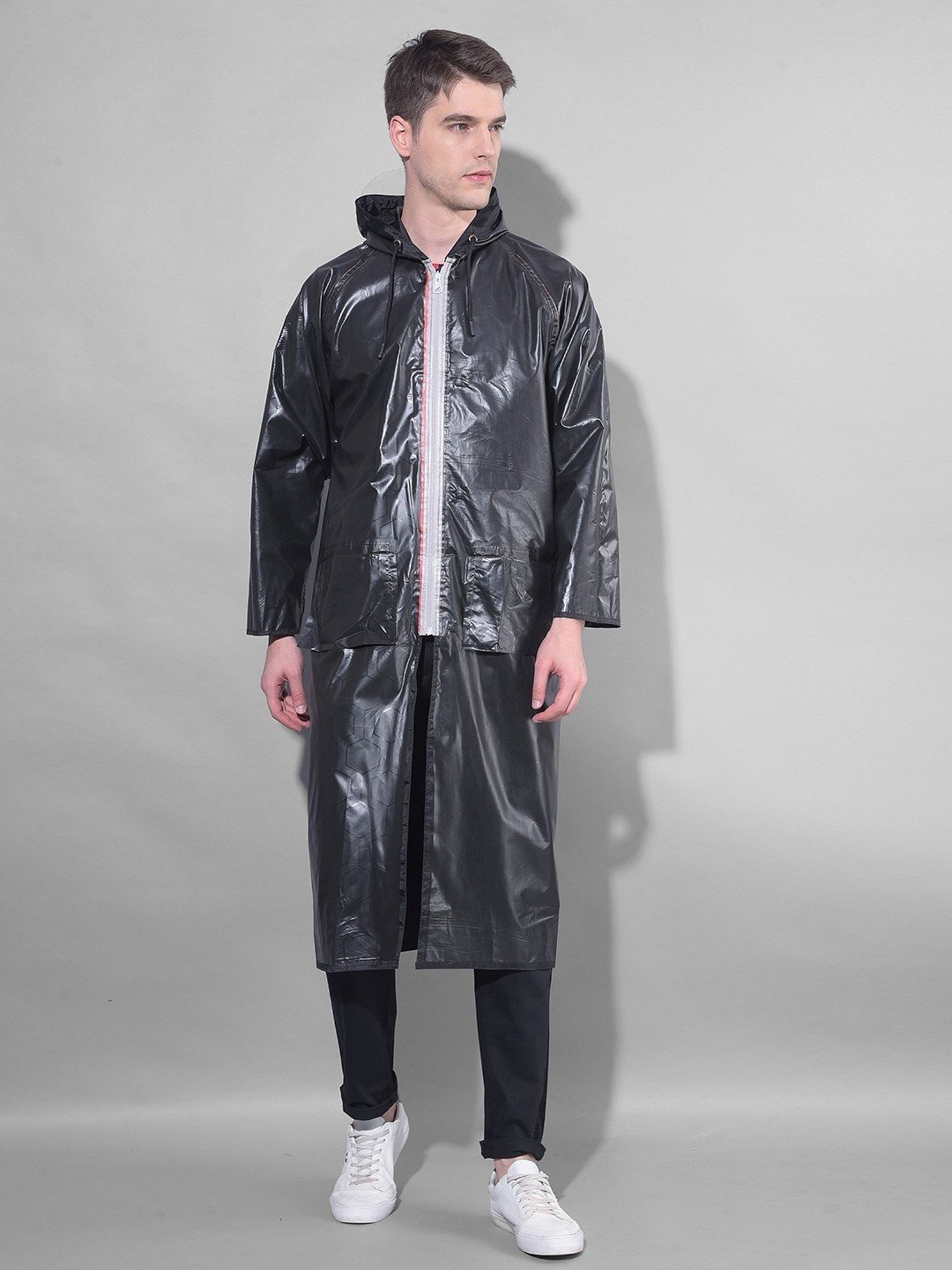 Wildcraft Red & Maroon Regular Fit Colour Block Rainwear Jacket