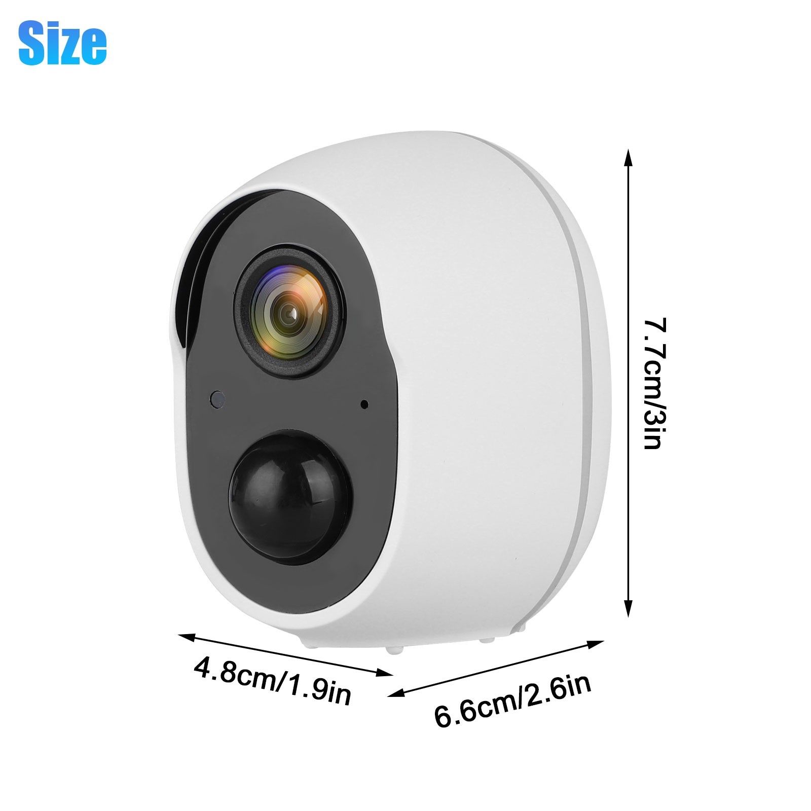 Outdoor Security IP Camera, Wireless Rechargeable Battery Powered Camera, 1080P WiFi Surveillance Camera for Home with Night Vision, Two Way Audio, PIR Motion Detection, IP66 Waterproof