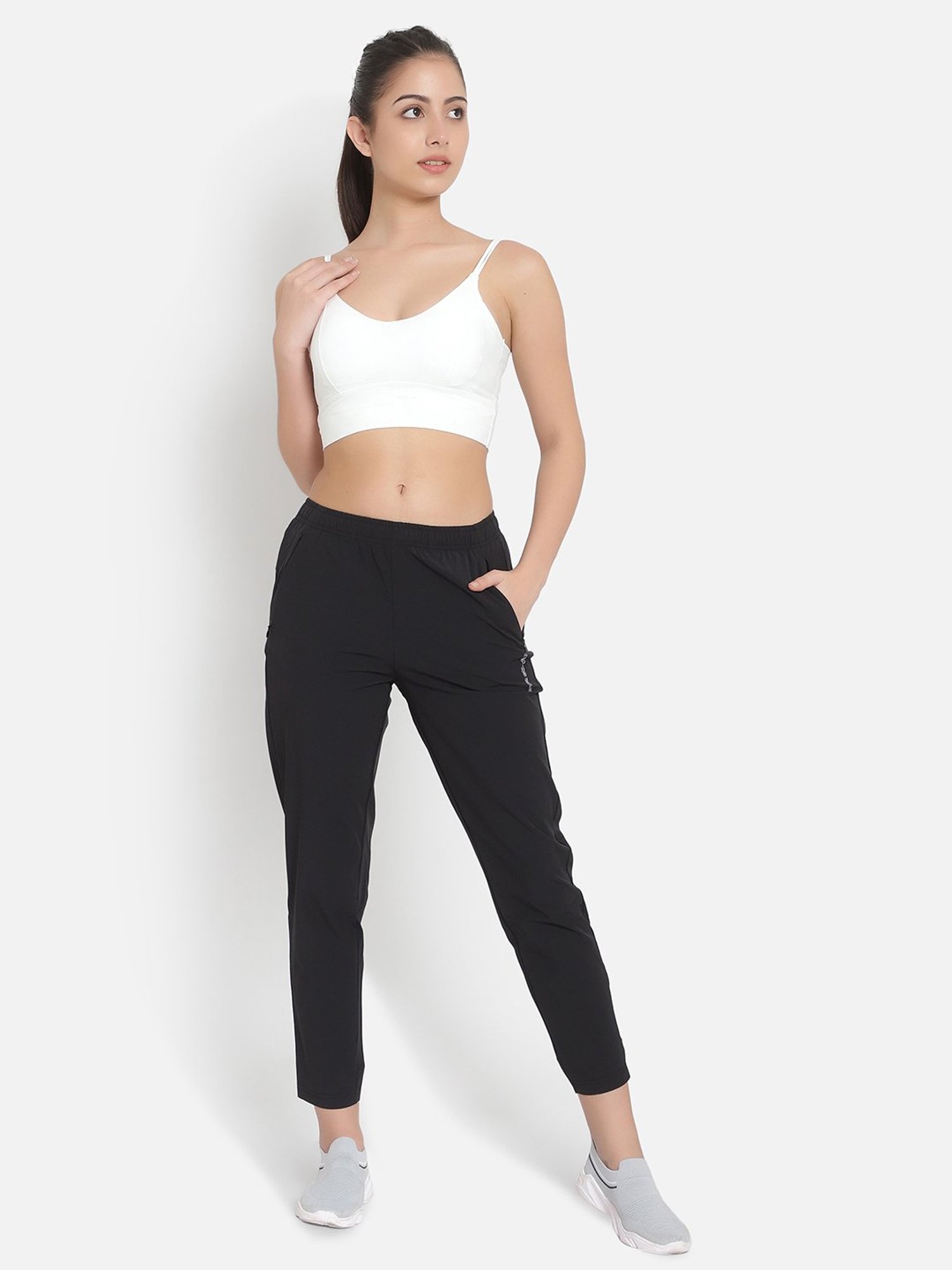 Anta Black Mid Rise Pants