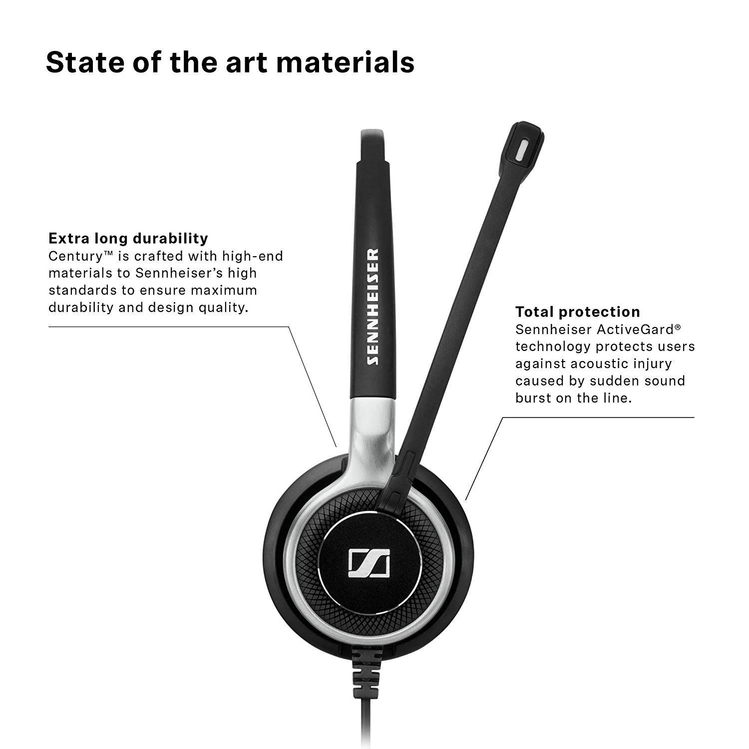 Sennheiser SC 630 USB ML (504552) - Single-Sided Business Headset | For Skype for Business | with HD Sound, Ultra Noise-Cancelling Microphone & USB Connector (Black)