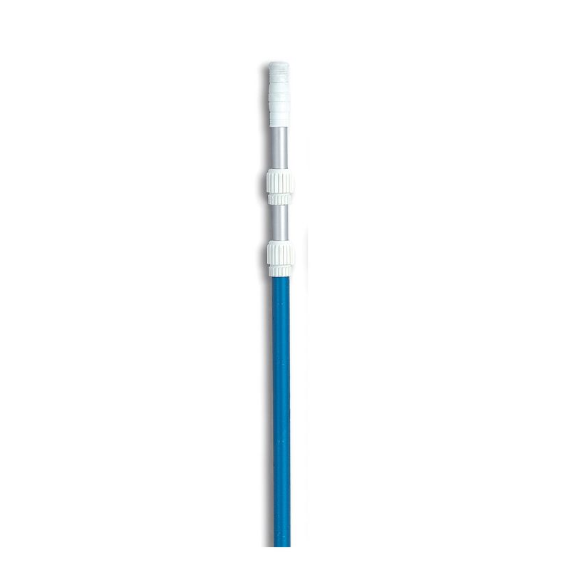 Blue Devil 18 Inch Pool Brush + 5 to 15 Foot Pole + Corner and Step Brush