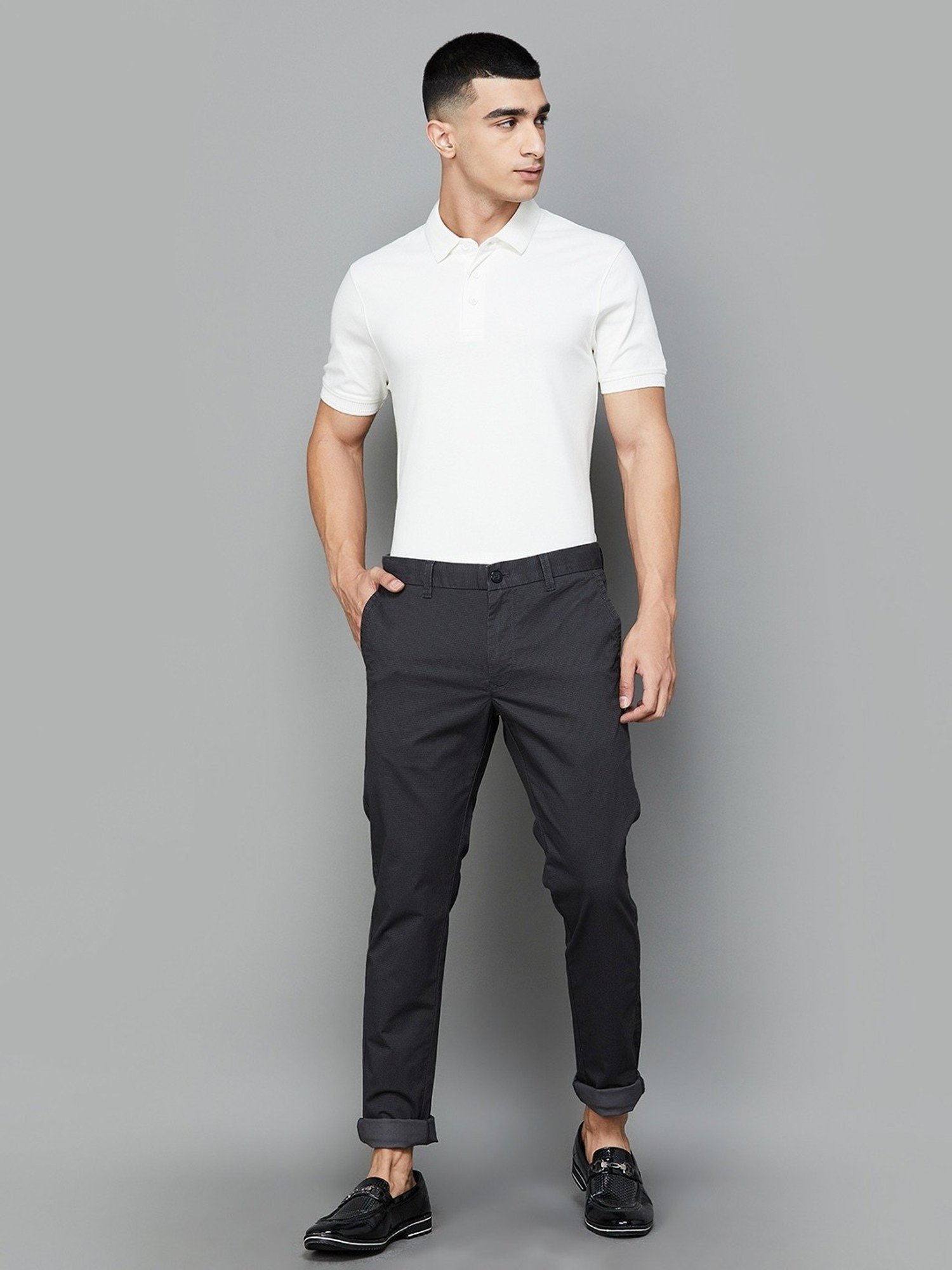 Forca by Lifestyle Off White Regular Fit Polo T-Shirts