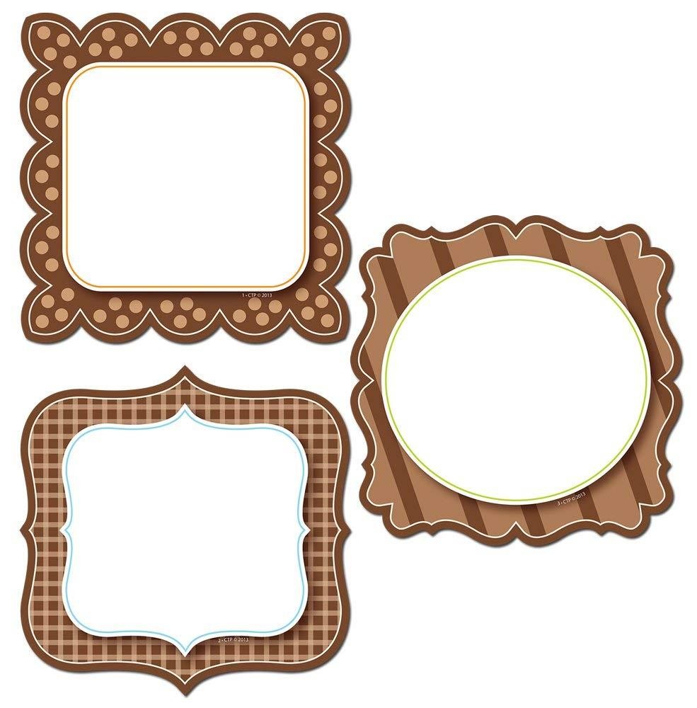 Creative Teaching Press 6-Inch Designer Cut-Outs, Chocolate Classy Cards (6488)