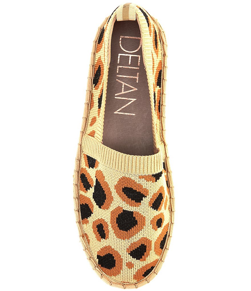Deltan Hensley Leopard Print Flyknit Espadrille Flats
