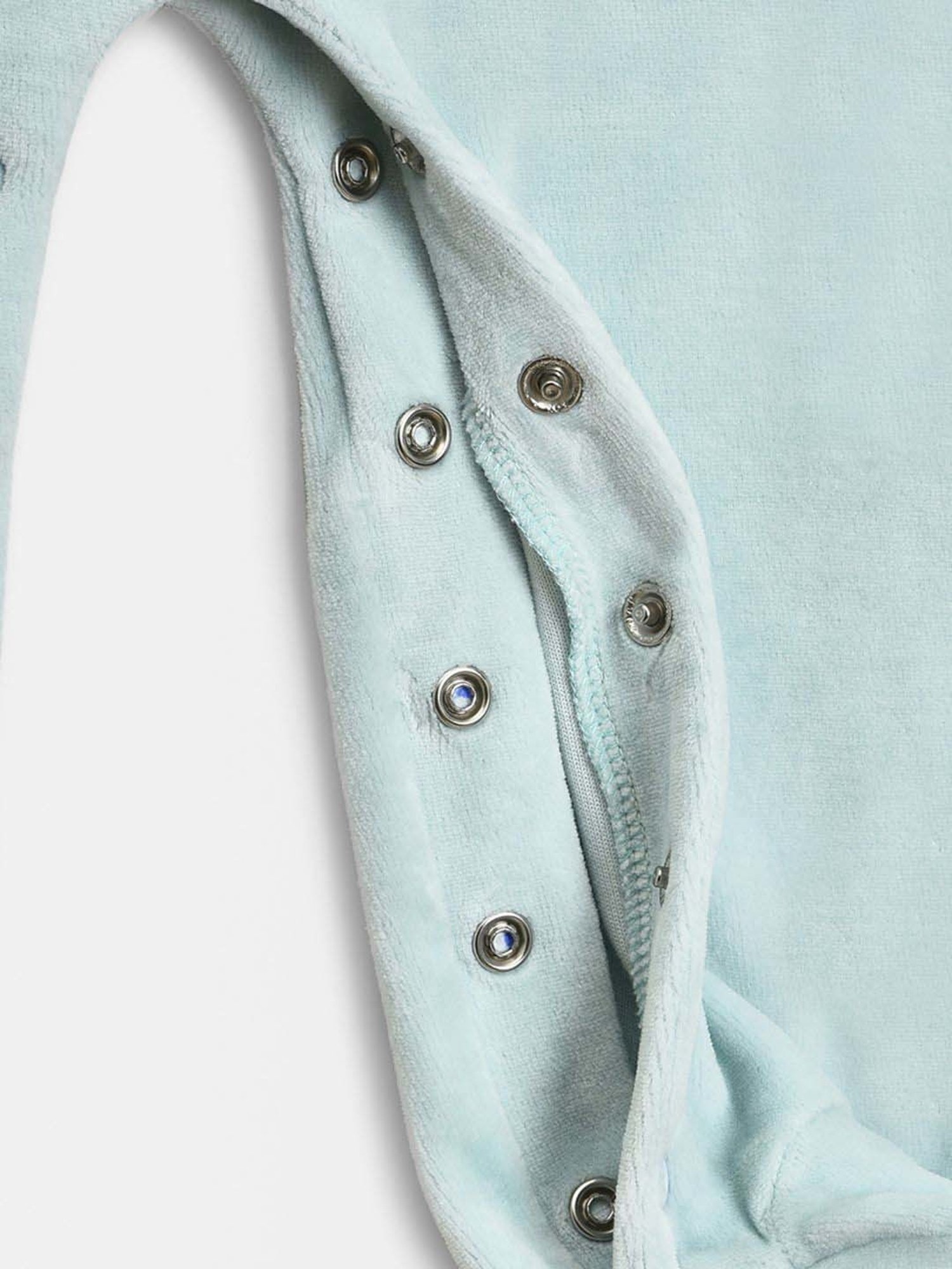 MiArcus Kids PEANUTS Sky Blue & White Printed Full Sleeves Onesie Set