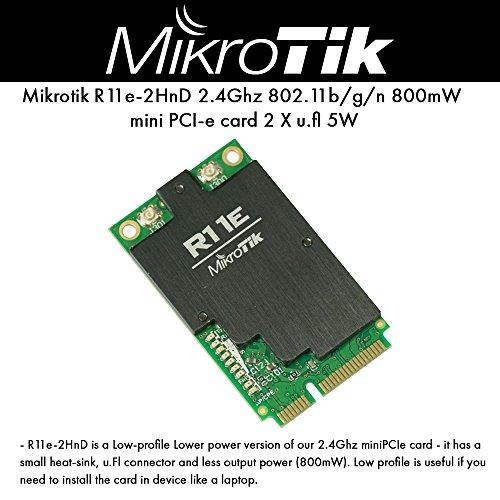mikrotik r11e2hnd 2.4ghz 802.11b/g/n 800mw mini pcie card 2 x u.fl 5w
