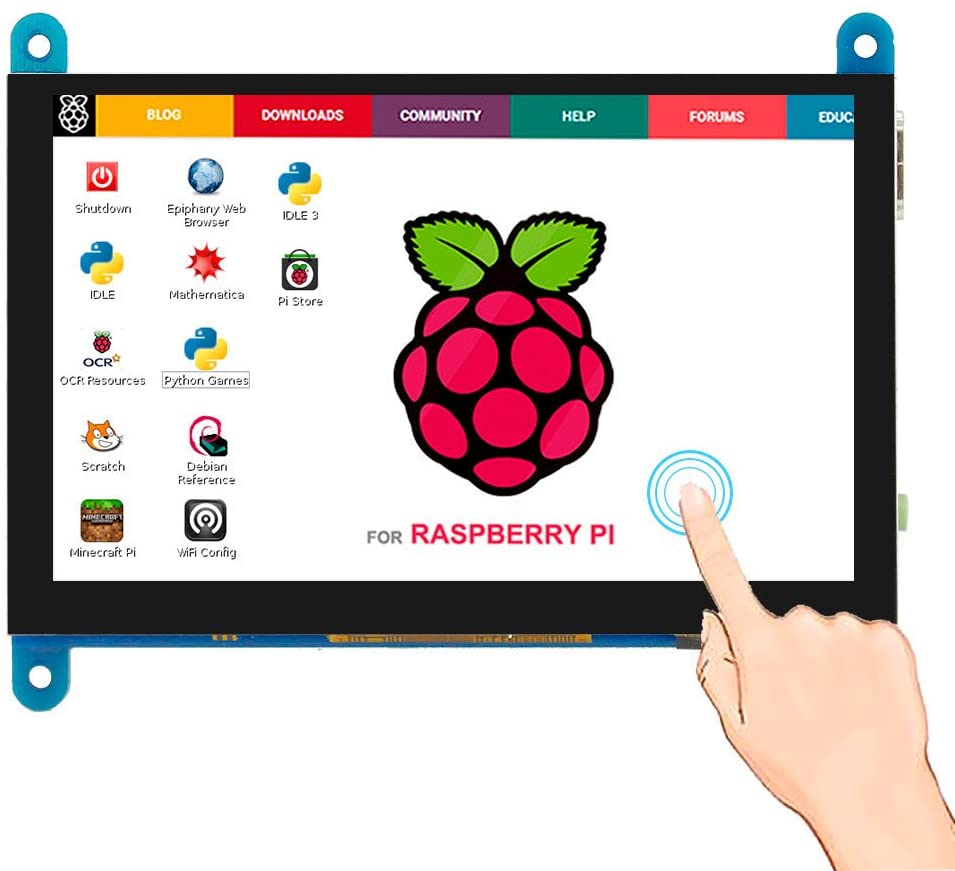 For Raspberry Pi 4 Touchscreen Monitor 5 inch HDMI Monitor Display 800x480 Compatible with Raspberry Pi 4 3B+ 3B 2B BB Black Banana Pi Windows 10 8 7