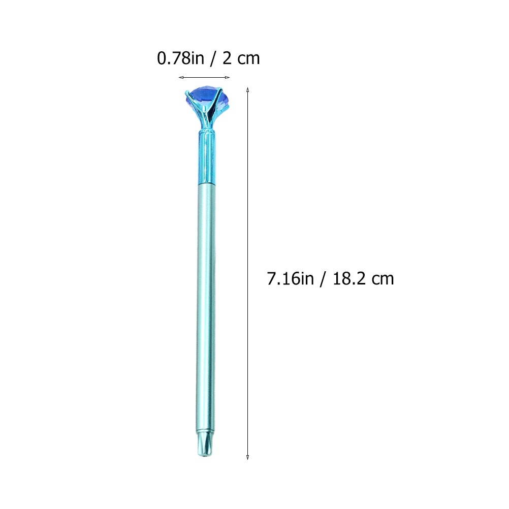 5pcs Black Refill Gel Pens Diamond Design Writing Pen Stationery Pen for Student